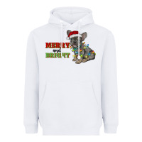 White merry and bright french bulldog Heavyweight Hoodie - RanaPortraitStore