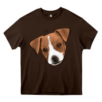 Chocolate Brown Jack Russel Heavy Core Tee - Jasminsmagicworld