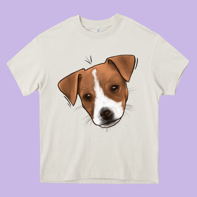 Jack Russel Heavy Core Tee Designed By Jasminsmagicworld