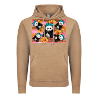 Vintage Coffee Baby panda flowers Vintage Hoodie - Artiststas