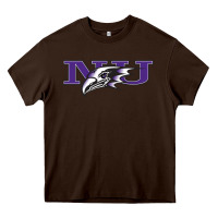 Chocolate Brown Niagara Purple Eagles Heavy Core Tee - linhVisuals
