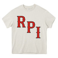 Cream Rpi Engineers Hockey Heavy Core Tee - linhVisuals
