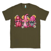 Army Green breast cancer gnomes Classic Tee - FaDigitalArtStudio