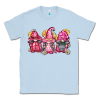 Dusty Blue breast cancer gnomes Classic Tee - FaDigitalArtStudio