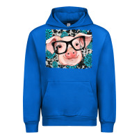 Cobalt gemstone and cowhide pig Urban Hoodie - RanaPortraitStore
