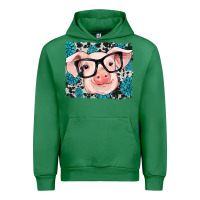 Emerald gemstone and cowhide pig Urban Hoodie - RanaPortraitStore
