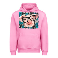 Fuchsia Pink gemstone and cowhide pig Urban Hoodie - RanaPortraitStore