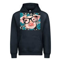 Navy gemstone and cowhide pig Urban Hoodie - RanaPortraitStore