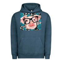 Pigment Midnight Navy gemstone and cowhide pig Urban Hoodie - RanaPortraitStore