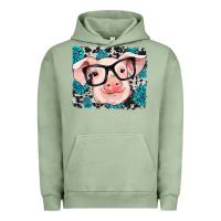 Pigment Oil Green gemstone and cowhide pig Urban Hoodie - RanaPortraitStore
