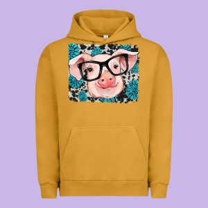 Gemstone And Cowhide Pig Urban Hoodie Designed By Ranaportraitstore