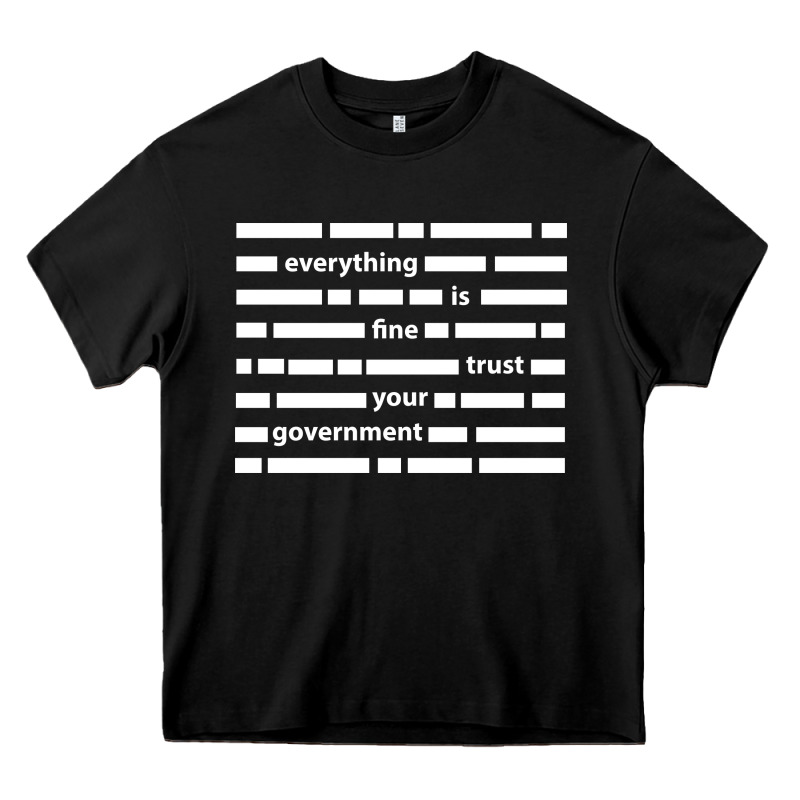 Everything Is Fine Trust Your Government Heavy Core Tee by linhVisuals | Teevron