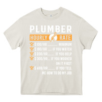 Cream funny plumber gifts   plumber hourly rate hoodie Heavy Core Tee - linhVisuals