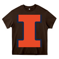 Chocolate Brown Illinois Fighting Illini, Merch Heavy Core Tee - linhVisuals