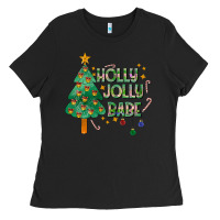 Black Jolly Jolly Babe Ladies Tee - CowhideDigitalArt