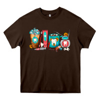 Chocolate Brown Dentist Coffee Cups Heavy Core Tee - FaDigitalArtStudio