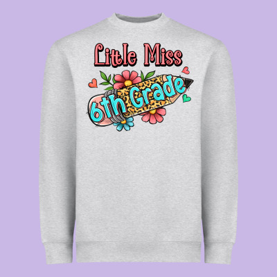 Little Miss Sixth Grade Heavyweight Sweatshirt Designed By Ranaportraitstore