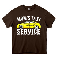 Chocolate Brown moms taxi service Heavy Core Tee - linhVisuals