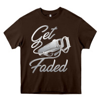 Chocolate Brown get faded barber barbershop hairdresser pullover hoodie Heavy Core Tee - linhVisuals