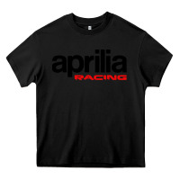 Black aprillian racing Heavy Core Tee - linhVisuals