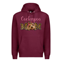Burgundy Cockapoo Mom Premium Hoodie - Jasminsmagicworld