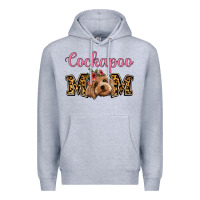 Heather Grey Cockapoo Mom Premium Hoodie - Jasminsmagicworld