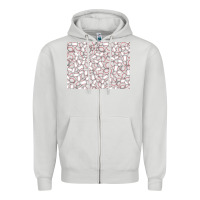 Dove Grey baseball seamless background  (3200x2400px) Zipper Hoodie - Jasminsmagicworld