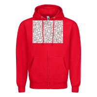 Red baseball seamless background  (3200x2400px) Zipper Hoodie - Jasminsmagicworld