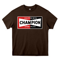 Chocolate Brown champion spark plugs company Heavy Core Tee - linhVisuals