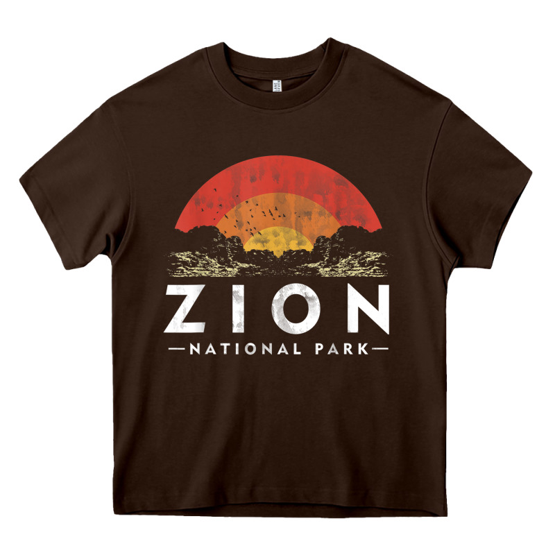 Retro Zion National Park Us Vintage Utah Adventure Hiking Heavy Core Tee by linhVisuals | Teevron