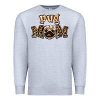 Heather Grey Pug Mom Premium Sweatshirt - Jasminsmagicworld