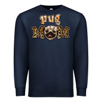 Navy Pug Mom Premium Sweatshirt - Jasminsmagicworld