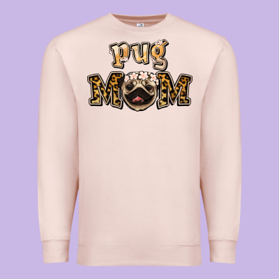 Pug Mom Premium Sweatshirt Designed By Jasminsmagicworld