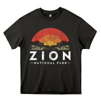 Asphalt retro zion national park us vintage utah adventure hiking Heavy Core Tee - linhVisuals