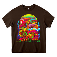 Chocolate Brown psychedelic t  shirt psychedelic dream t  shirt Heavy Core Tee - linhVisuals