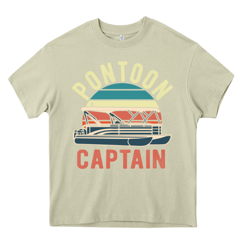 Pontoon Captain Vintage Boating Party Funny Gift For Pontooning Lover Heavy Core Tee by linhVisuals | Teevron