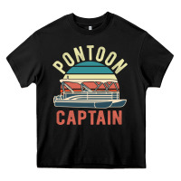 Black pontoon captain vintage boating party funny gift for pontooning lover Heavy Core Tee - linhVisuals
