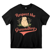 Black respect the groundhog happy groundhog day vintage Heavy Core Tee - linhVisuals