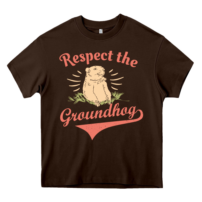 Respect The Groundhog Happy Groundhog Day Vintage Heavy Core Tee by linhVisuals | Teevron