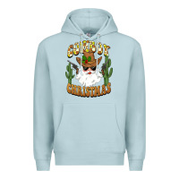 Blue Mist cowboy christmas santa Premium Hoodie - BarkalooDesign