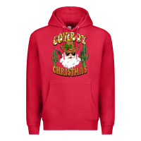 Cardinal cowboy christmas santa Premium Hoodie - BarkalooDesign