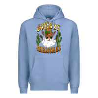 Colony Blue cowboy christmas santa Premium Hoodie - BarkalooDesign