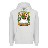 Dove Grey cowboy christmas santa Premium Hoodie - BarkalooDesign