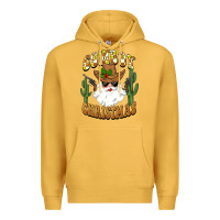 Mustard cowboy christmas santa Premium Hoodie - BarkalooDesign