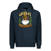 Navy cowboy christmas santa Premium Hoodie - BarkalooDesign
