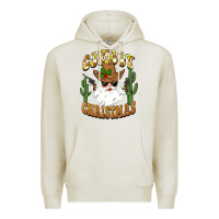 Oatmeal Heather cowboy christmas santa Premium Hoodie - BarkalooDesign