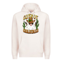 Pale Pink cowboy christmas santa Premium Hoodie - BarkalooDesign