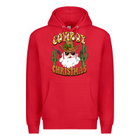 Red cowboy christmas santa Premium Hoodie - BarkalooDesign