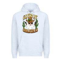 White cowboy christmas santa Premium Hoodie - BarkalooDesign