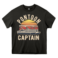 Asphalt retro pontoon captain of the boat funny river cruising gift for pontoo Heavy Core Tee - linhVisuals